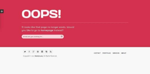 Samara Responsive 404 Page