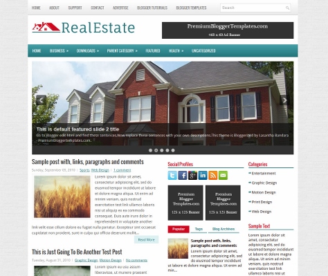 Real Estate Blogger Template