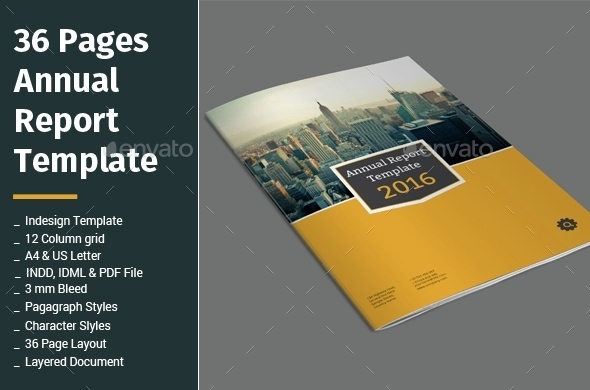 36 Pages Annual Report Template