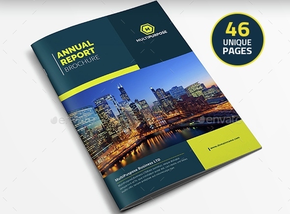 Clean Annual Report Brochure Indesign Layout V6