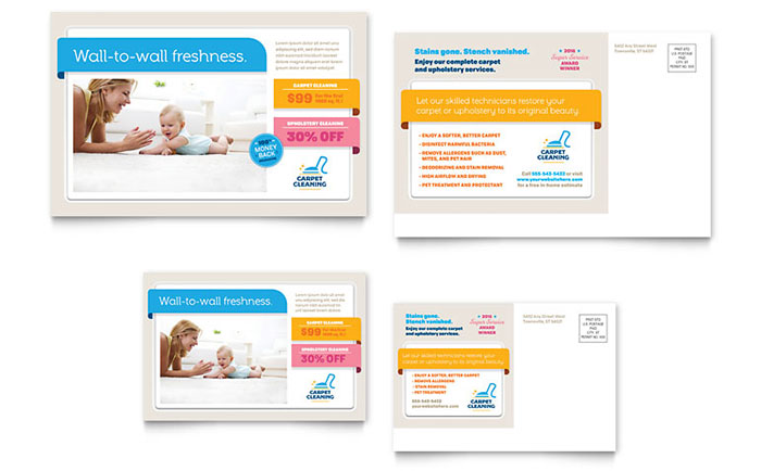 Carpet Cleaning Postcard Template