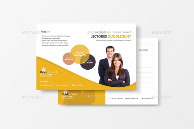 Real Estate Business Postcard Template