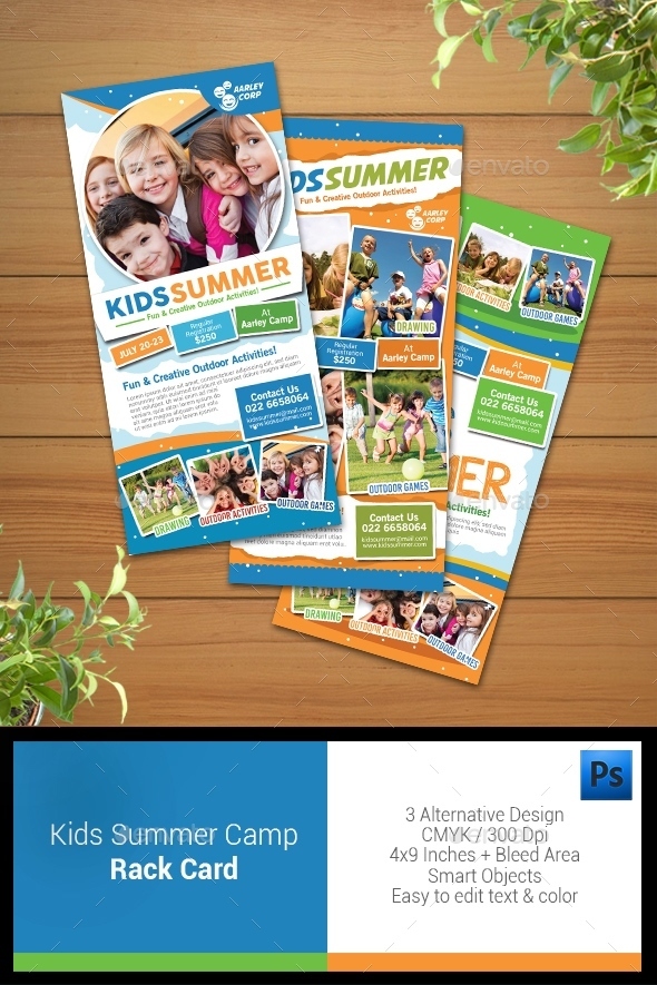 Kids Summer Camp Rack Card