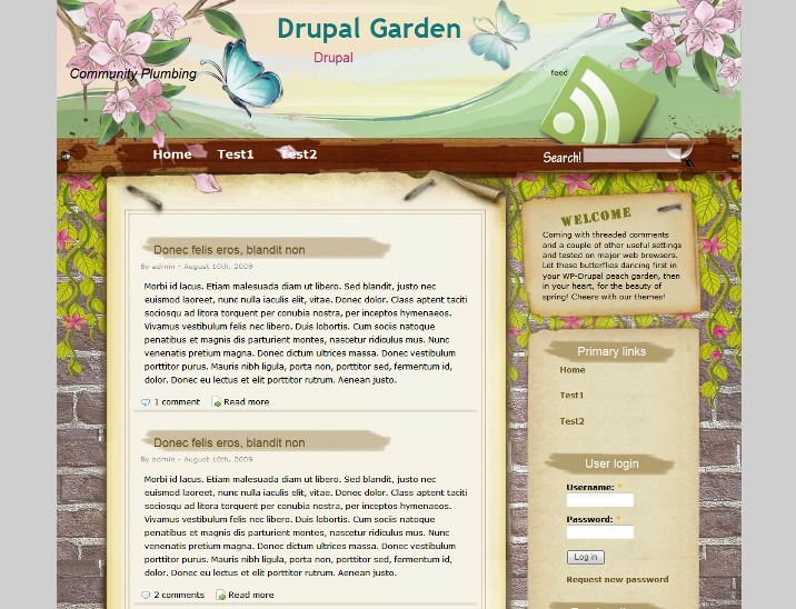 Gardening Free Drupal Theme