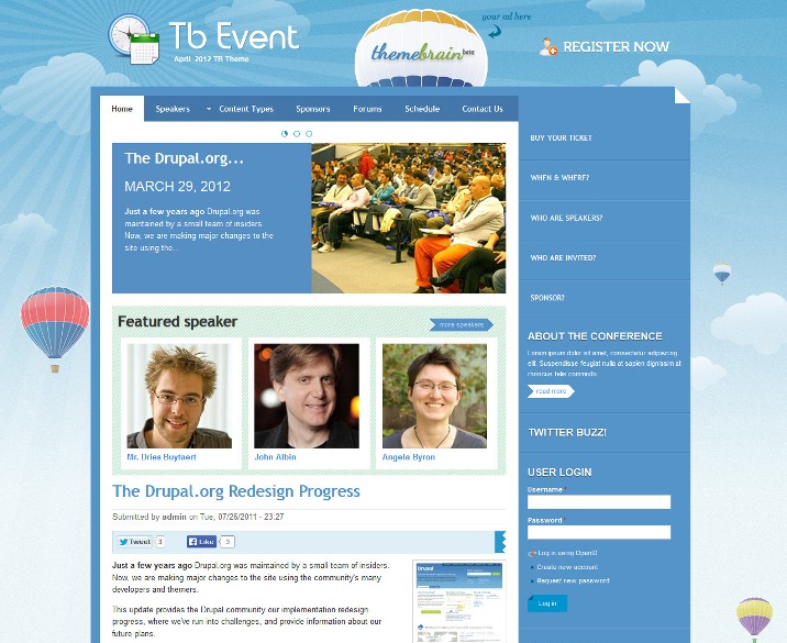 TB Events Free Drupal Theme