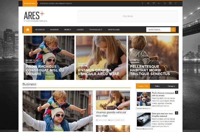 Ares Blogger Template