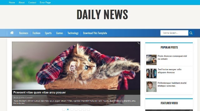 Daily News video blogger template