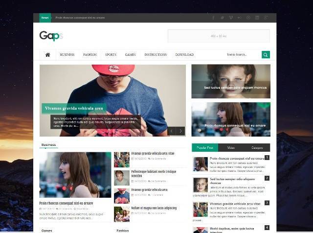 Gaps Simple Blogger Template