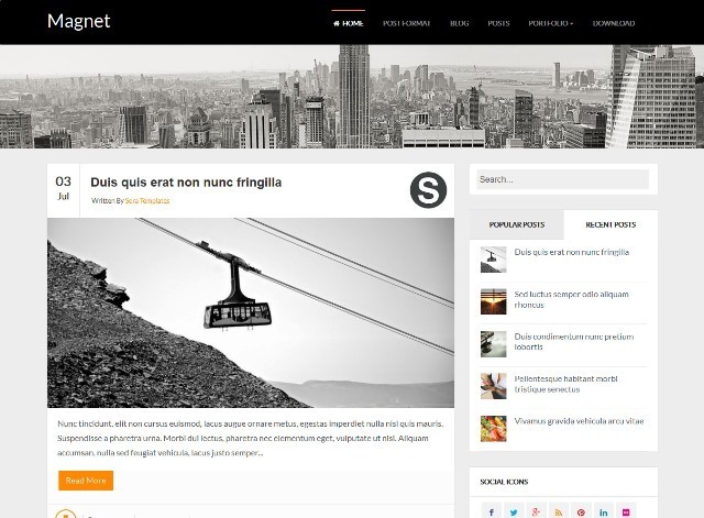 Magnet Responsive Blogger Template