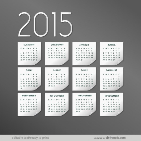Elegant 2015 Calendar
