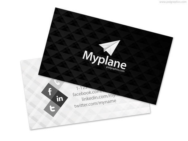Black and white business card template