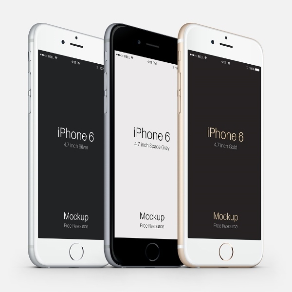 3-4 iPhone 6 Psd Vector Mockup