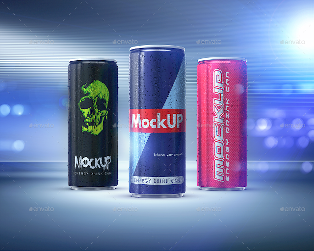 Energy Drink Can Mockup