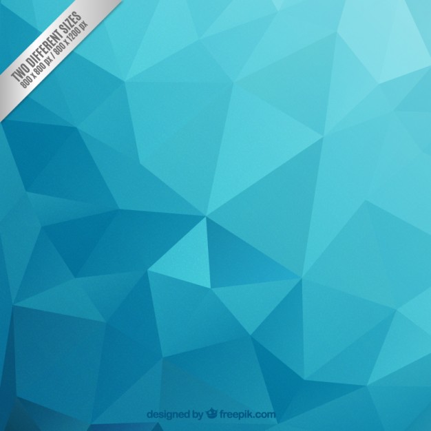 Polygonal Background in Blue Tones