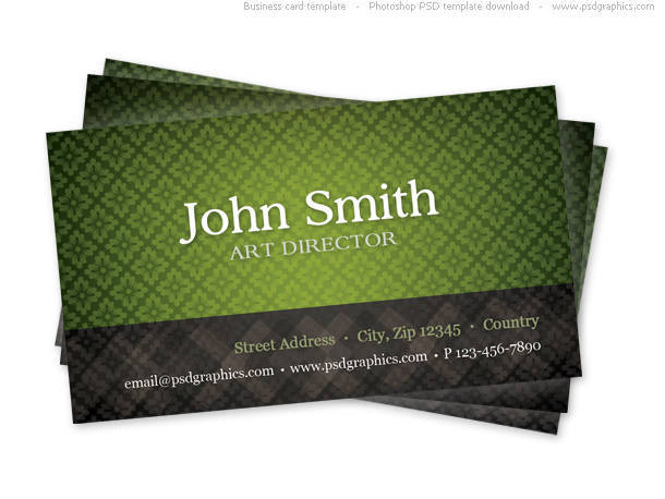 Green business card template