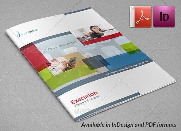 IT Company Brochure Design Template - 12 Pages