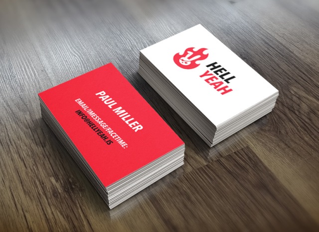 Hell Yeah - Business Cards Mockups