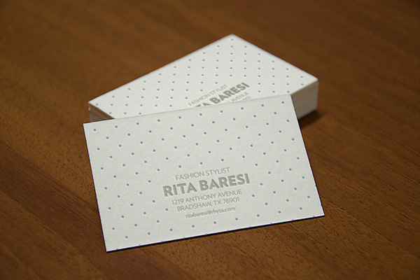 Letterpress Business Card Mockup