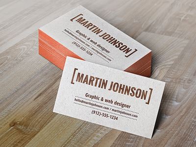 Letterpress Business Cards Mockup (Free PSD)