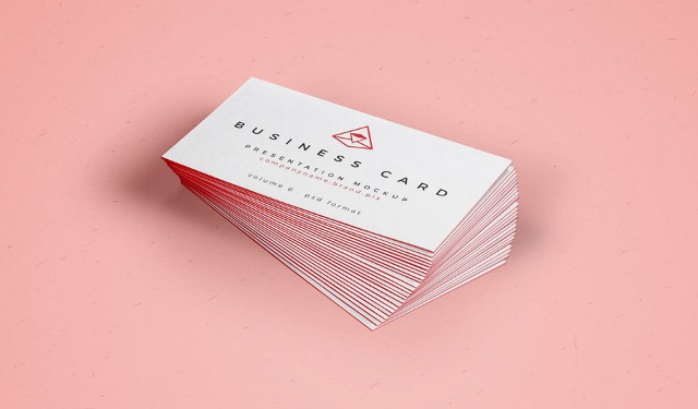 PSD Business Card Mock-Up Vol26