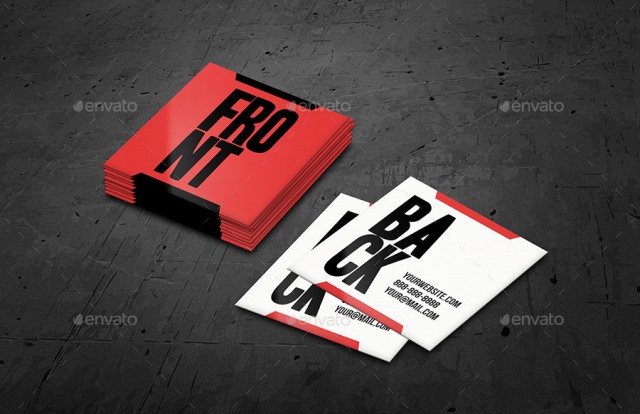 Square Business Card Mockups Vol.2