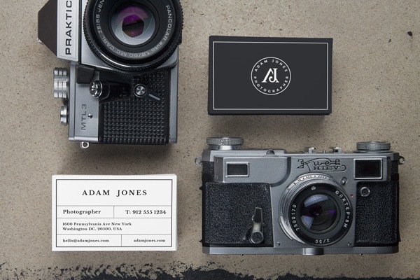 Vintage Cameras & B-Cards MockUp