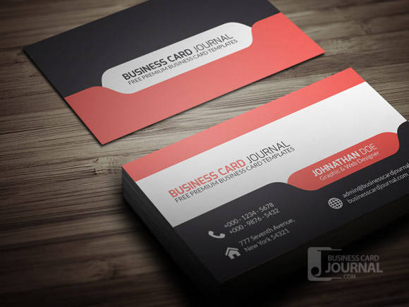 Stylish and Modern Tab Design Business Card Template