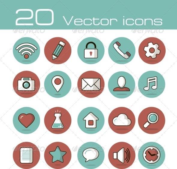 20 Vector Icons Set