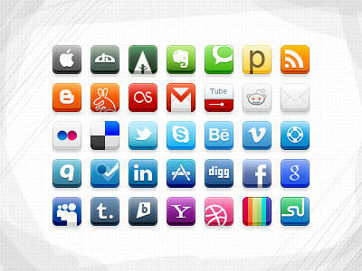 32px social media icons