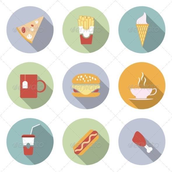 Food Flat Vector Icons