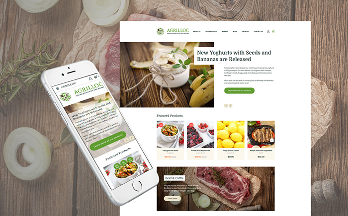 Agrilloc - Natural Products Store Responsive OpenCart Template 