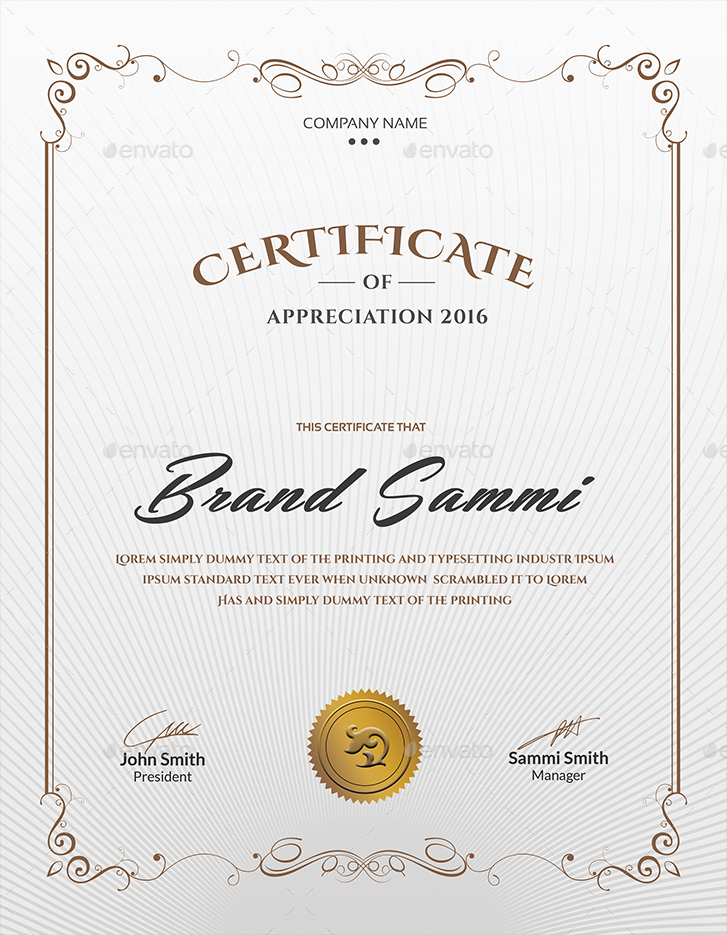 certificate template free download for photoshop