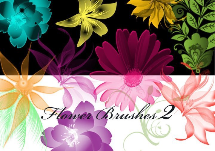 Whimsical Artwork 43 Hi Res Floral Photoshop Brushes Volume2