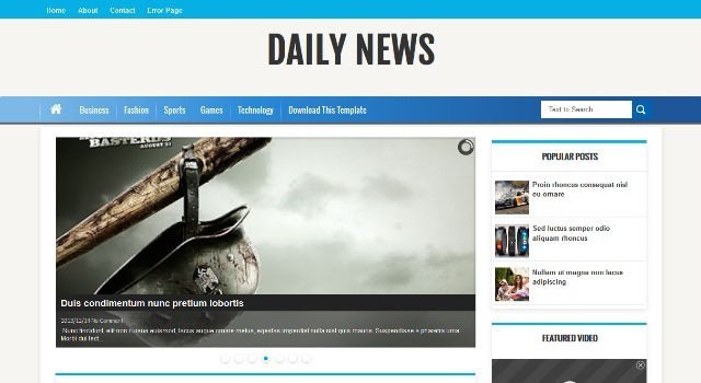 Daily News Blogger Template