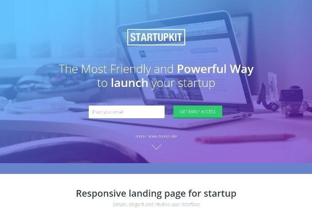 Startupkit Responsive Parallax Landing Template