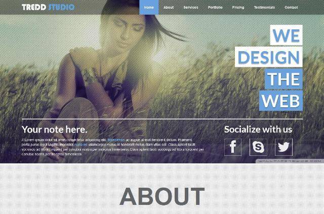 Tredd Studio Responsive One Page MODX Theme