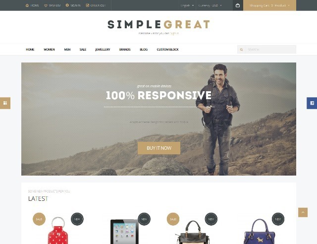 SimpleGreat Responsive Prestashop 1.6 Theme