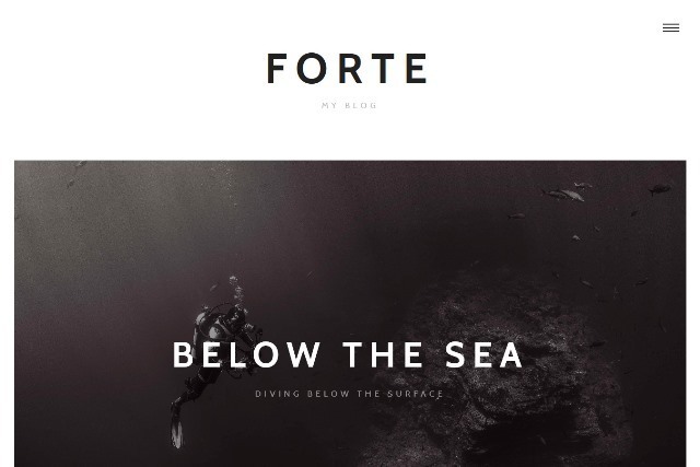 Forte - A Stylish WordPress Theme for Writers