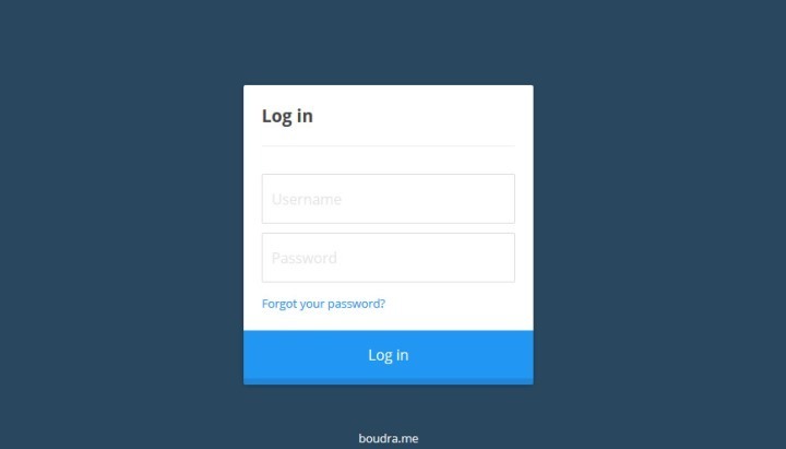 Animated login form template