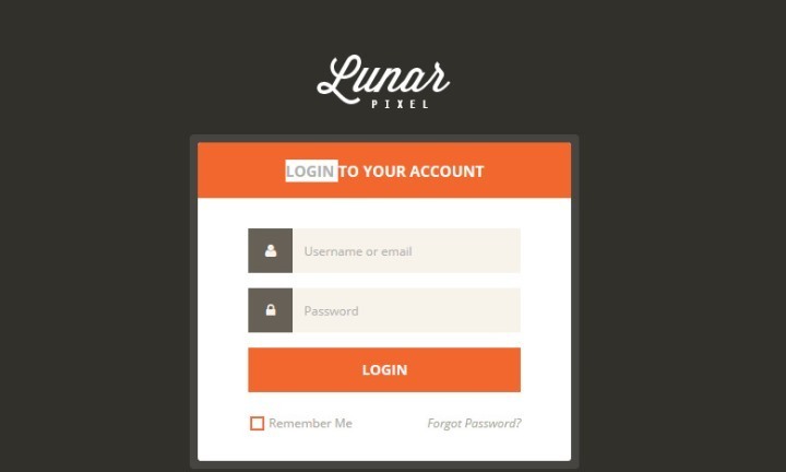 Awesome Flat Login Form Template