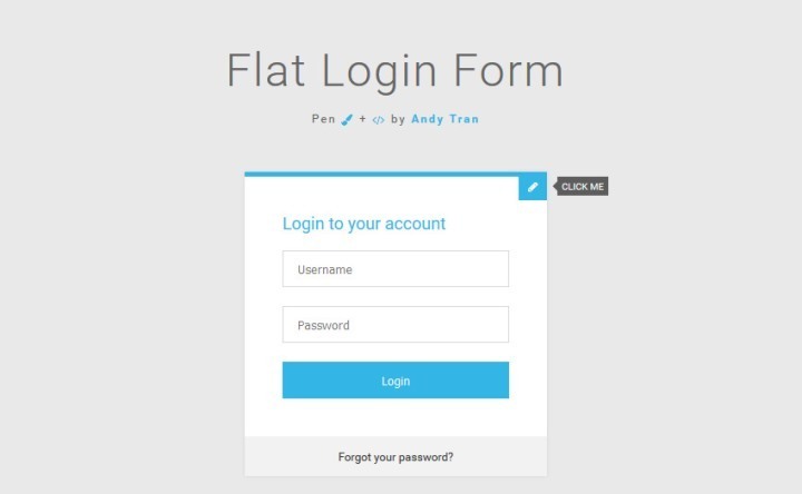 Flat Login Form 3.0