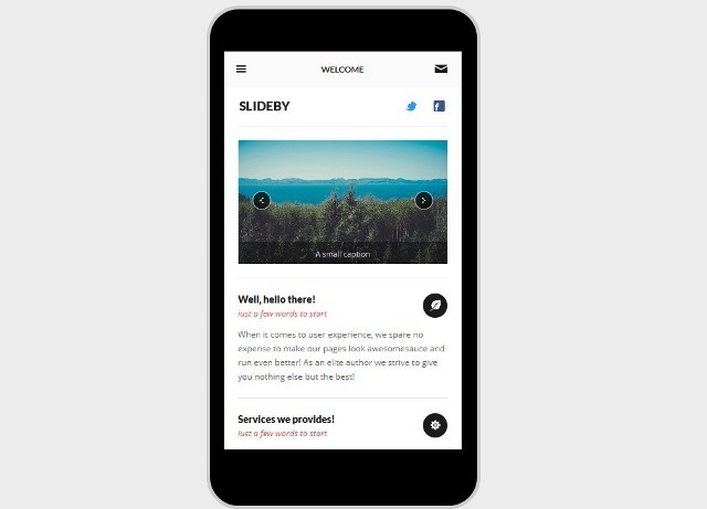 Slideby - Mobile & Tablet Responsive Template