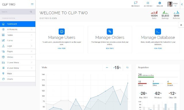 Clip-Two - Bootstrap Admin Template with AngularJS