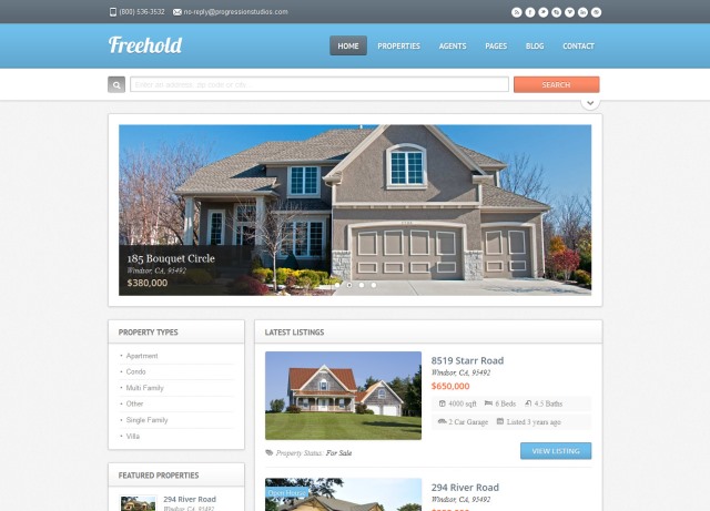 Freehold Real Estate WordPress Theme